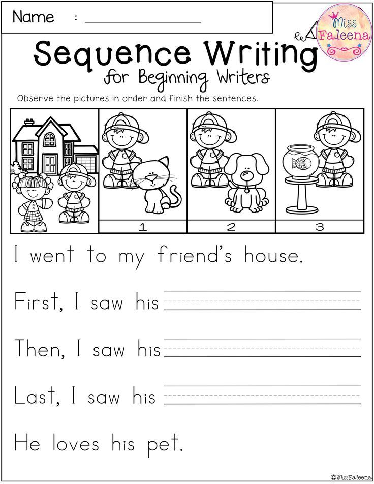 Grade 2 Sequence Writing Worksheets