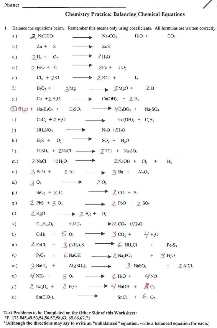 Grade 10 Chemistry Worksheets With Answers