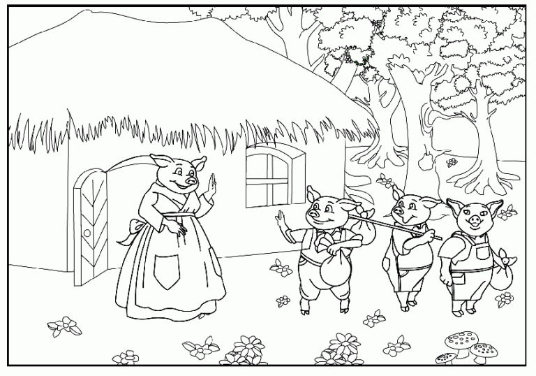 Three Little Pigs Coloring Pages