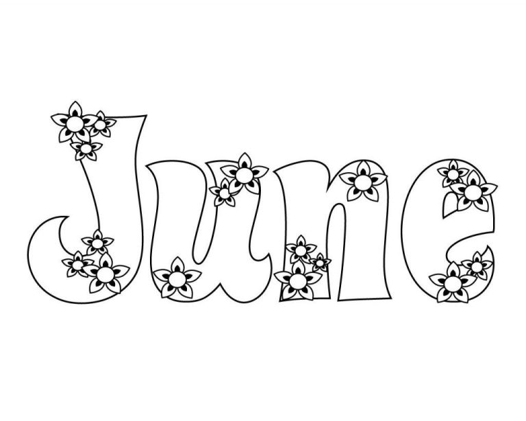 June Coloring Pages