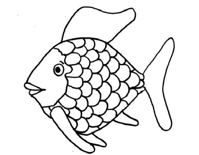 Rainbow Fish Coloring Page