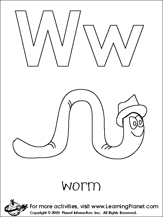 Letter W Coloring Pages