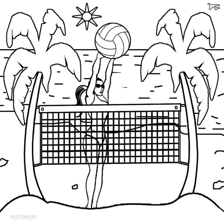 Volleyball Coloring Pages