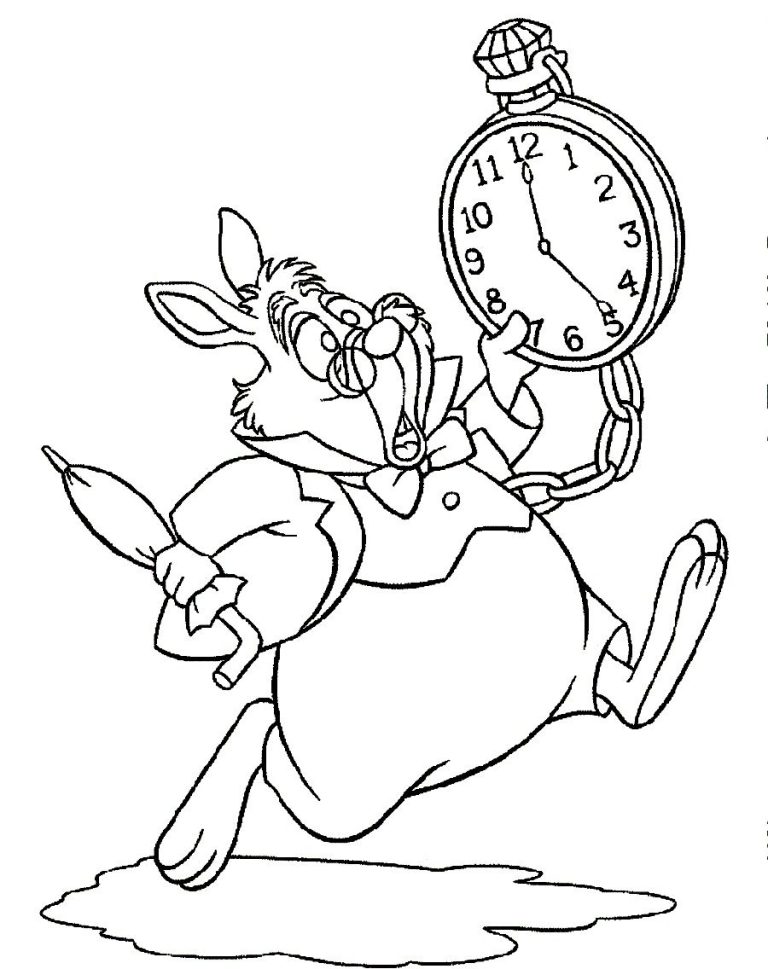 Alice In Wonderland Coloring Pages