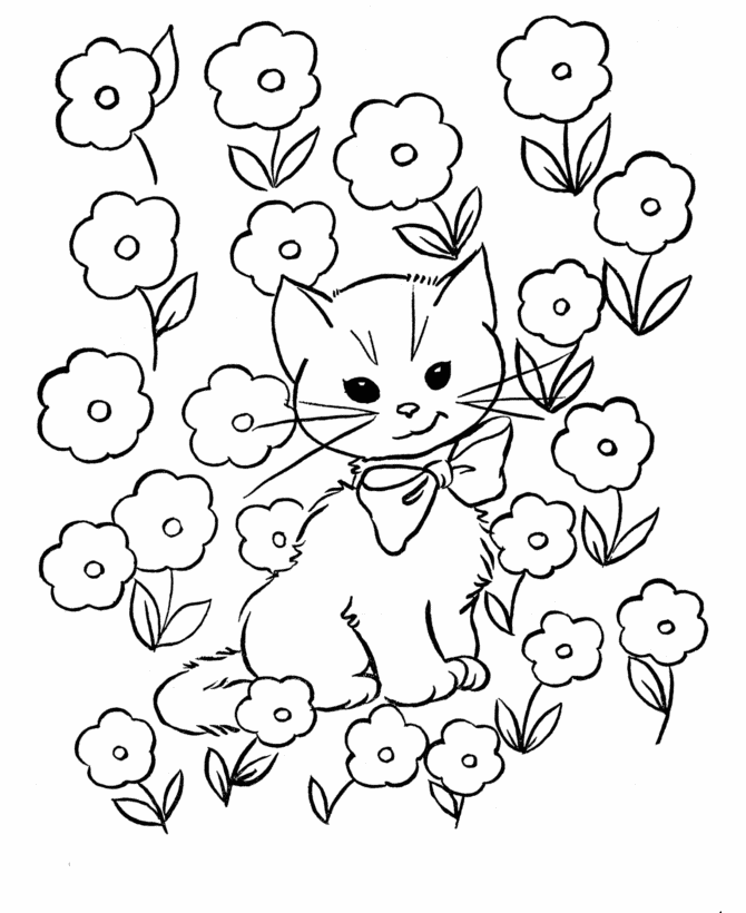 Kitty Cat Coloring Pages