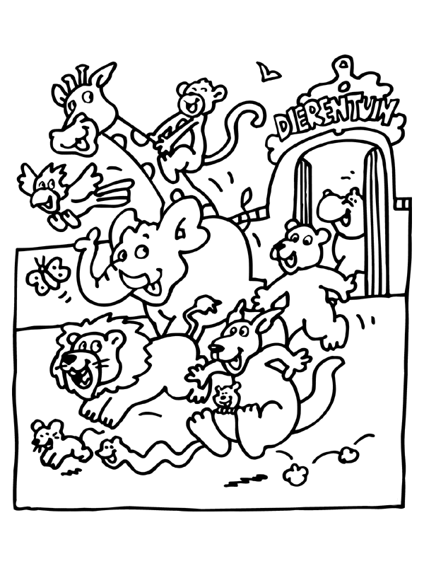 Zoo Animal Coloring Pages