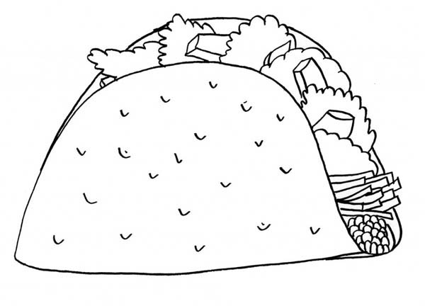 Taco Coloring Page