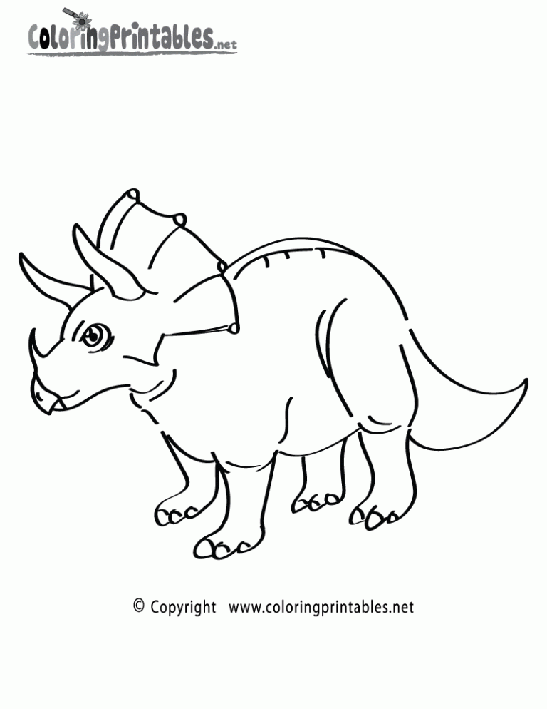 Triceratops Coloring Page