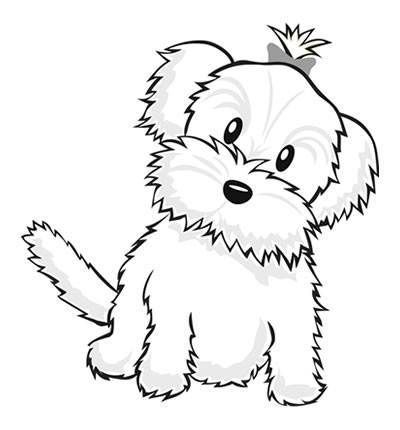 Easy Cute Dogs Coloring Pages