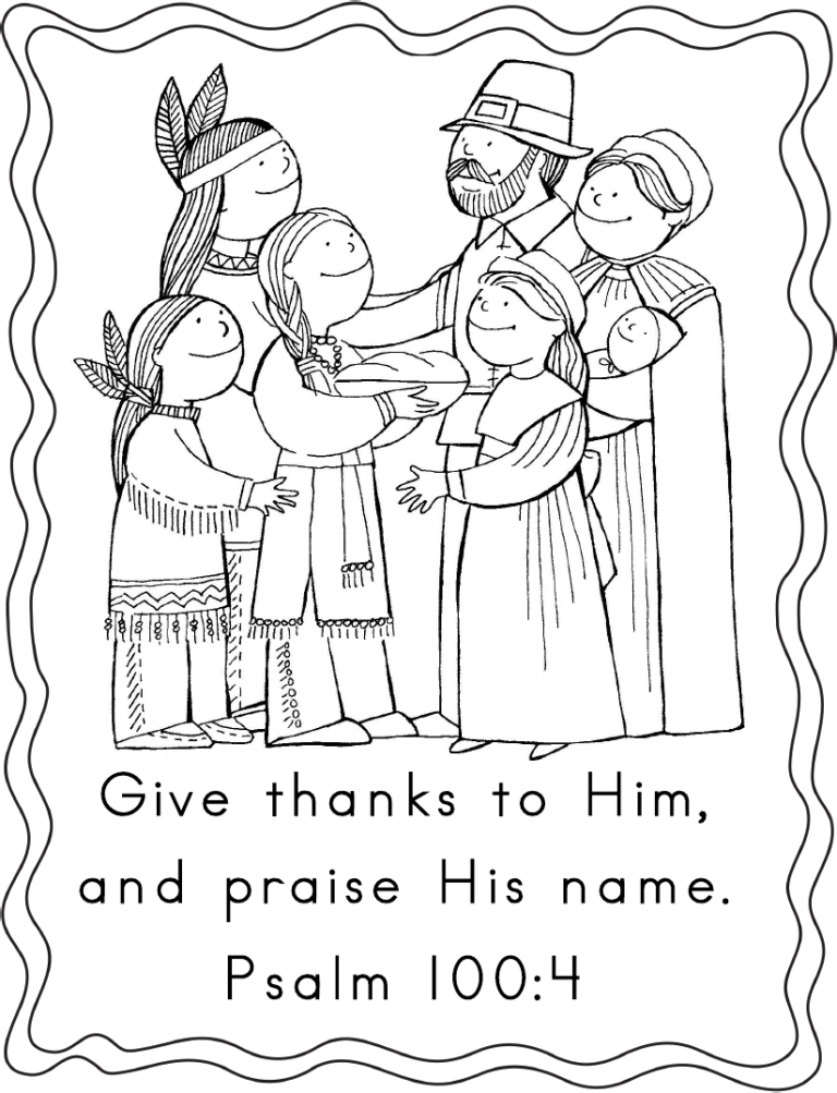 Religious Thanksgiving Coloring Pages For Kids