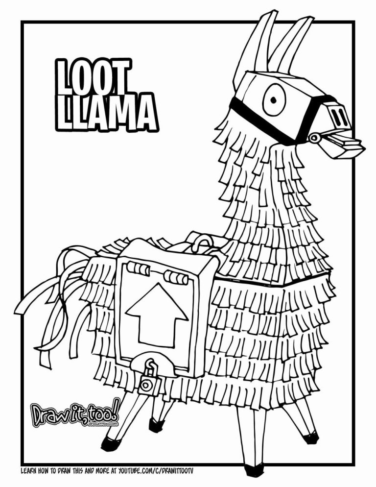 Fortnite Llama Coloring Page