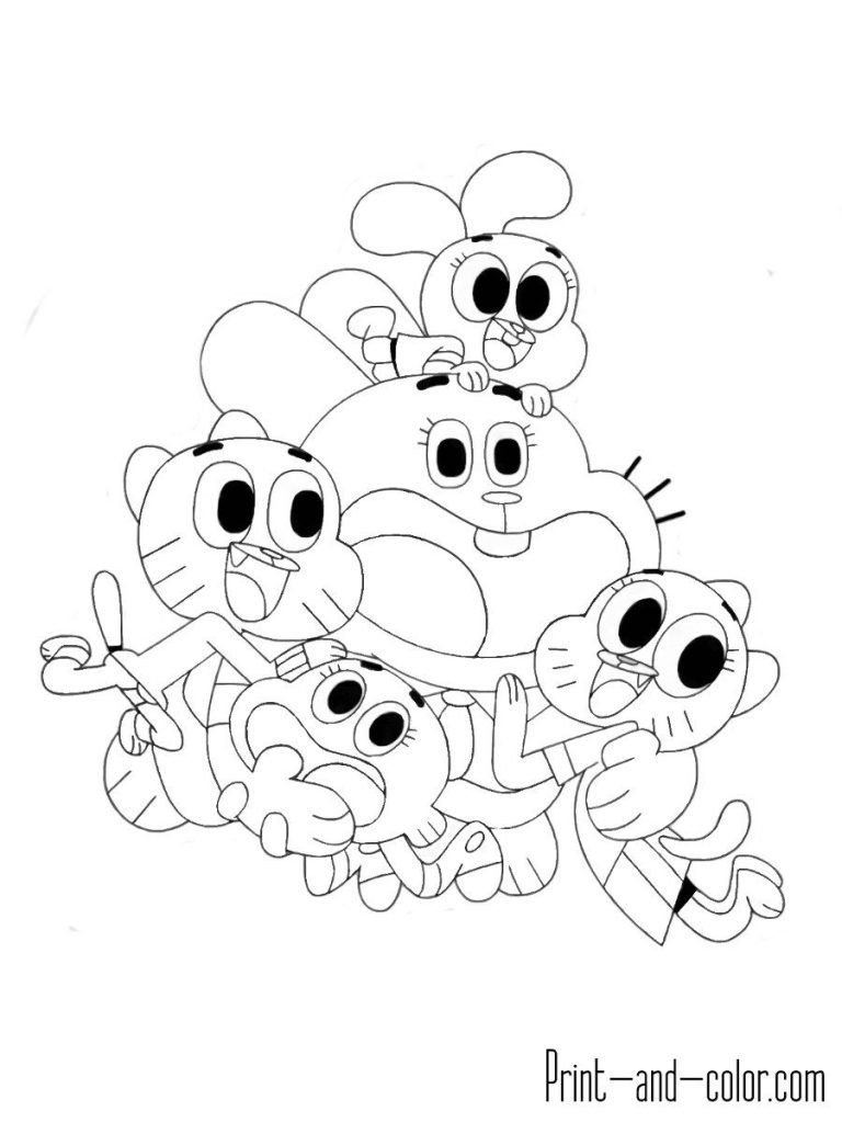 Gumball Coloring Pages