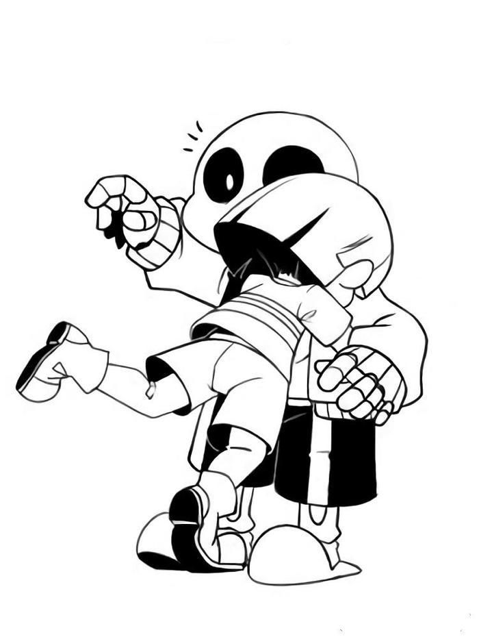 Sans Coloring Page