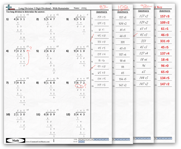 Common Core Sheets Fractions