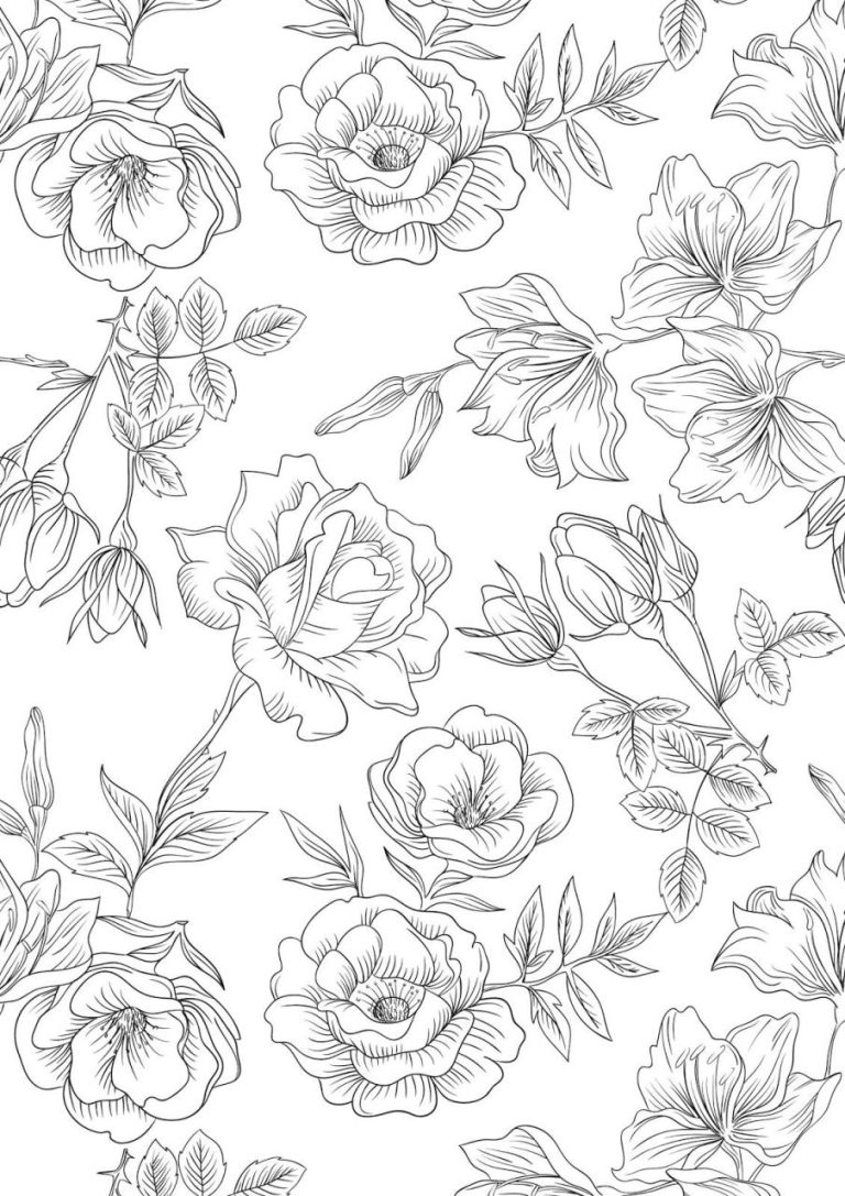 Flower Free Online Coloring Pages For Adults