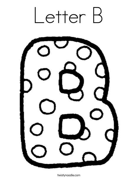 Letter B Coloring Pages