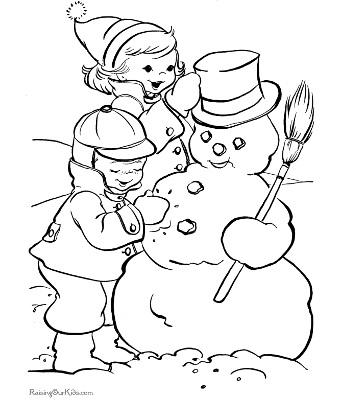 Snowman Coloring Sheet