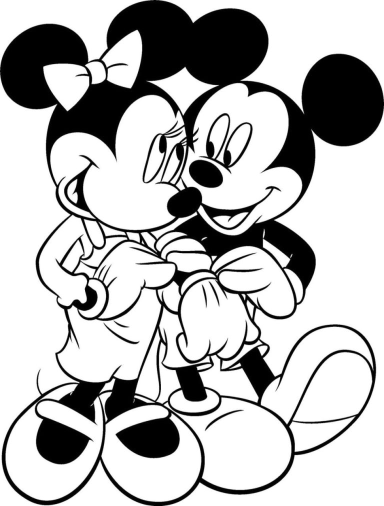 Mickey And Minnie Coloring Pages