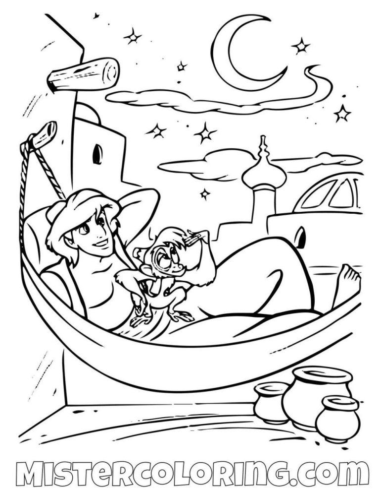 Aladdin Coloring Pages