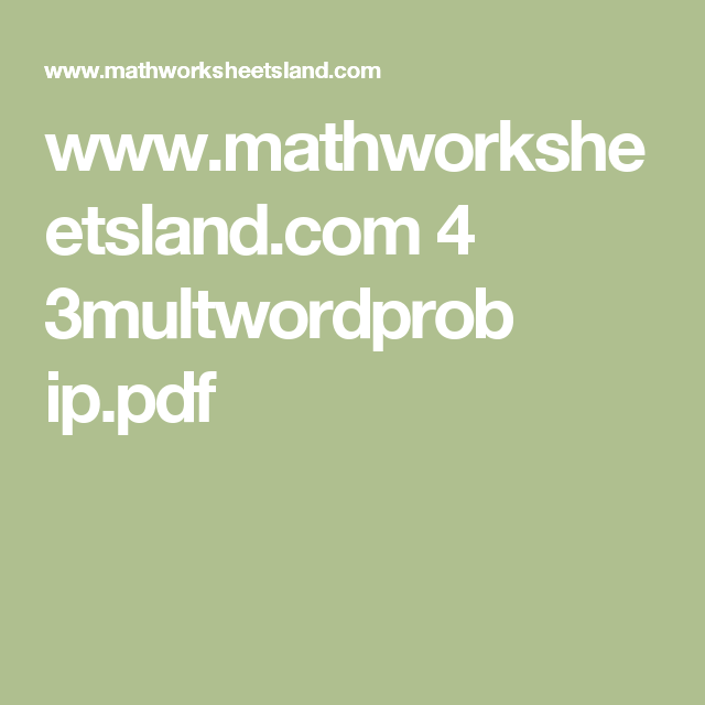 Mathworksheetsland