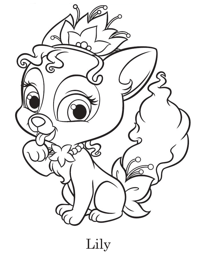 Palace Pets Coloring Pages