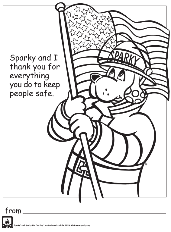 Fire Safety Coloring Pages