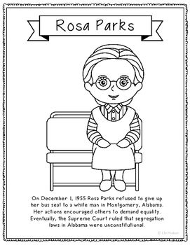 Rosa Parks Coloring Page