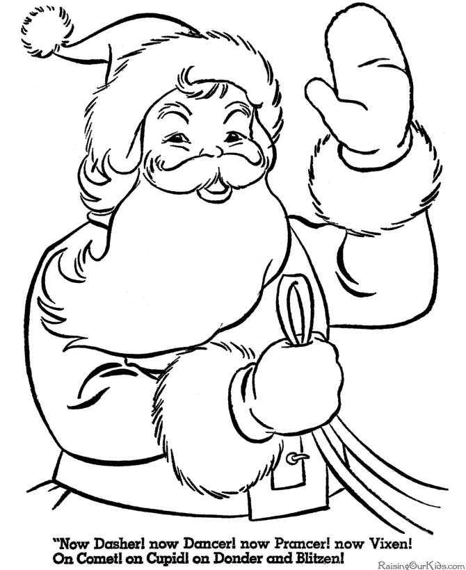 Free Santa Coloring Pages