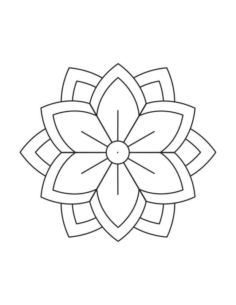 Easy Mandala Coloring Pages