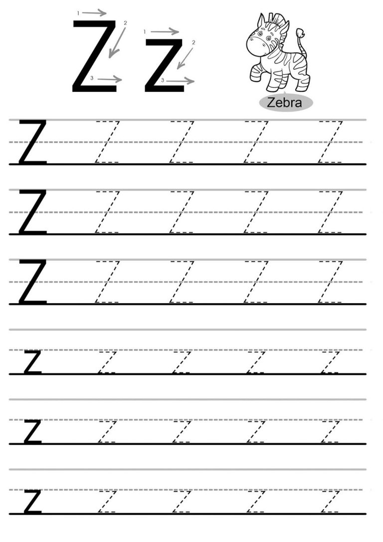 Letter Z Worksheets