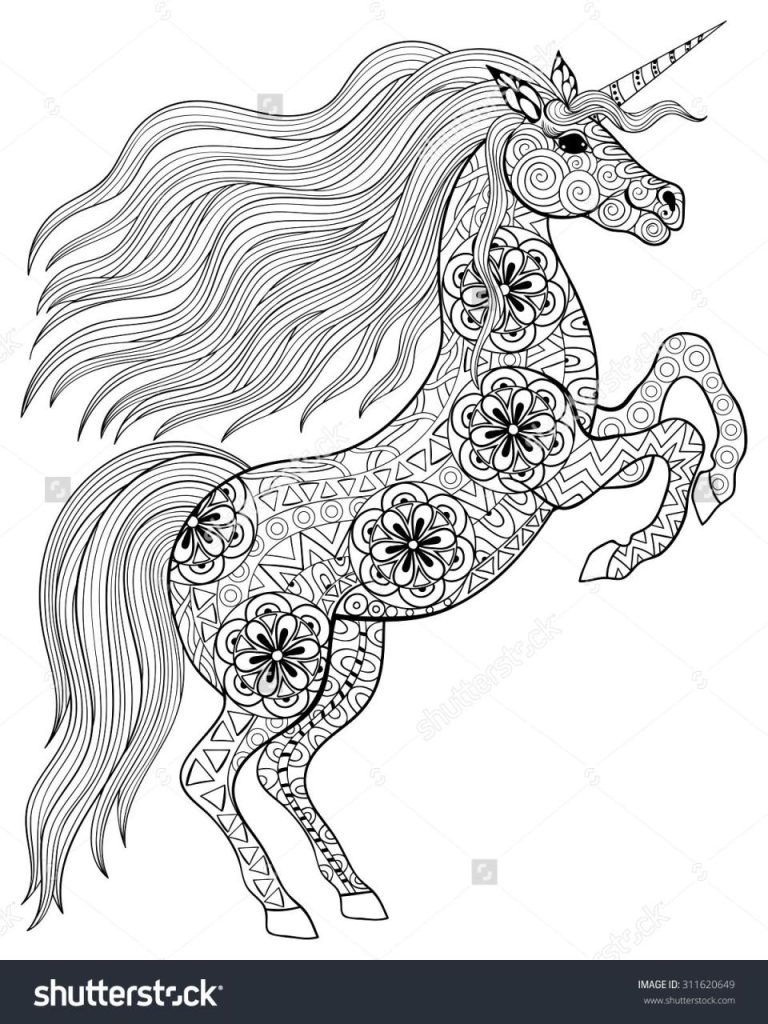 Hard Magical Unicorn Hard Printable Cute Unicorn Coloring Pages