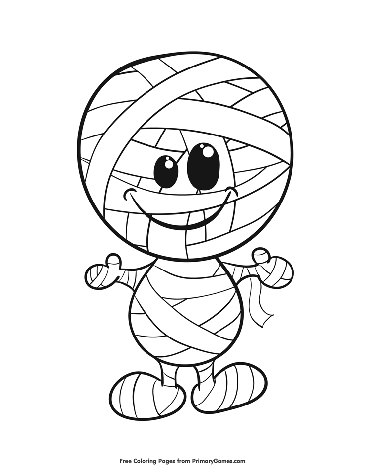 Mummy Coloring Page