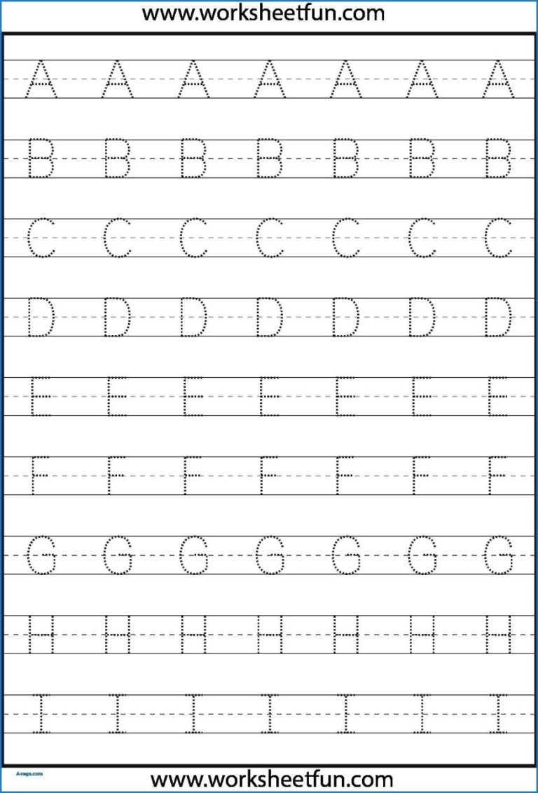 Alphabet Writing Practice Worksheets Pdf