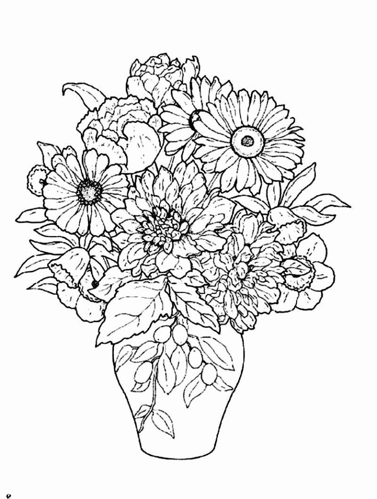 Flower Pot Coloring Page