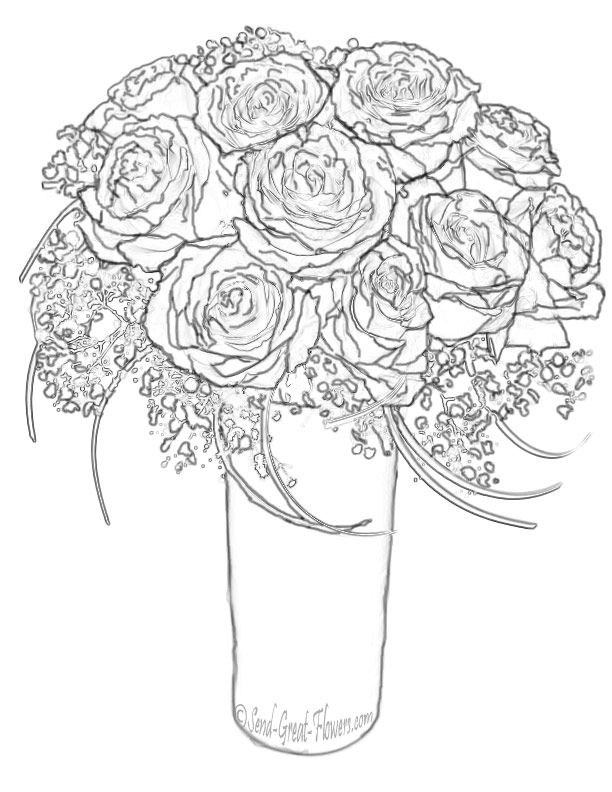 Free Online Coloring Pages For Adults Flowers