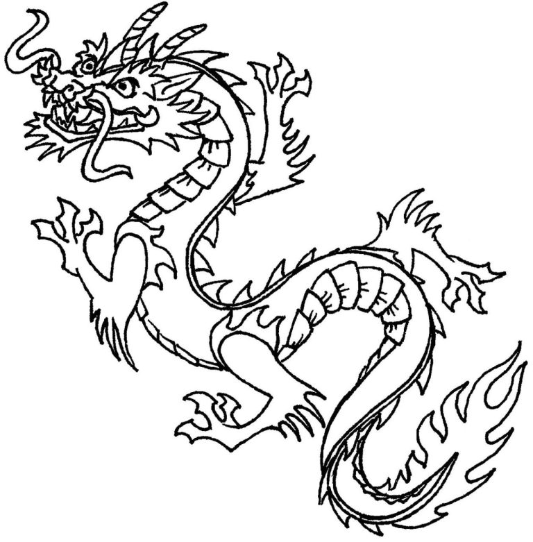 Chinese Dragon Coloring Pages