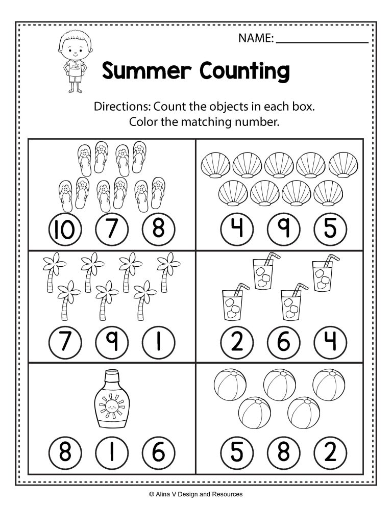 Preschool Worksheets Math