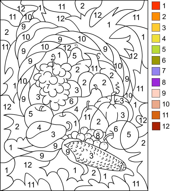 Thanksgiving Color By Number