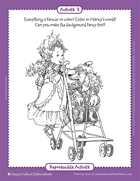 Fancy Nancy Coloring Pages