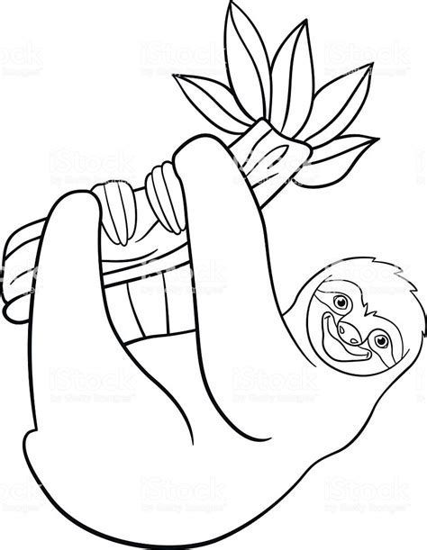 Sloth Coloring Page