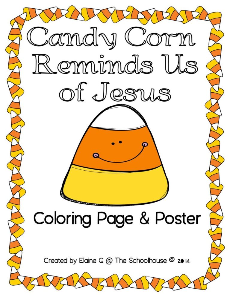 Candy Corn Coloring Page