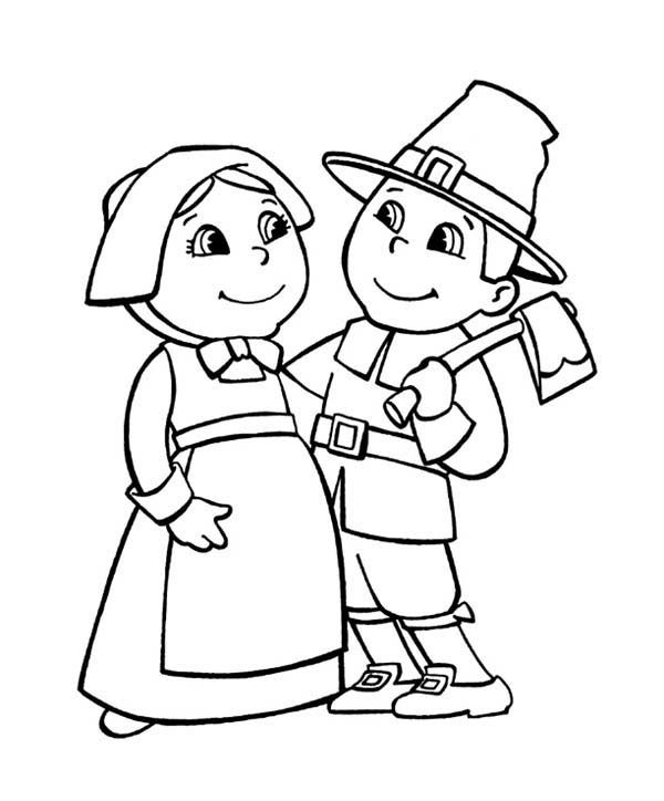 Pilgrim Coloring Pages