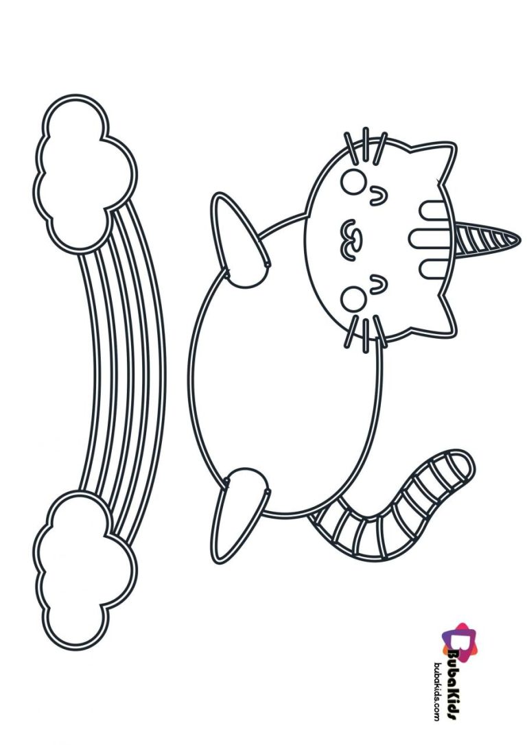 Unicorn Cat Coloring Pages