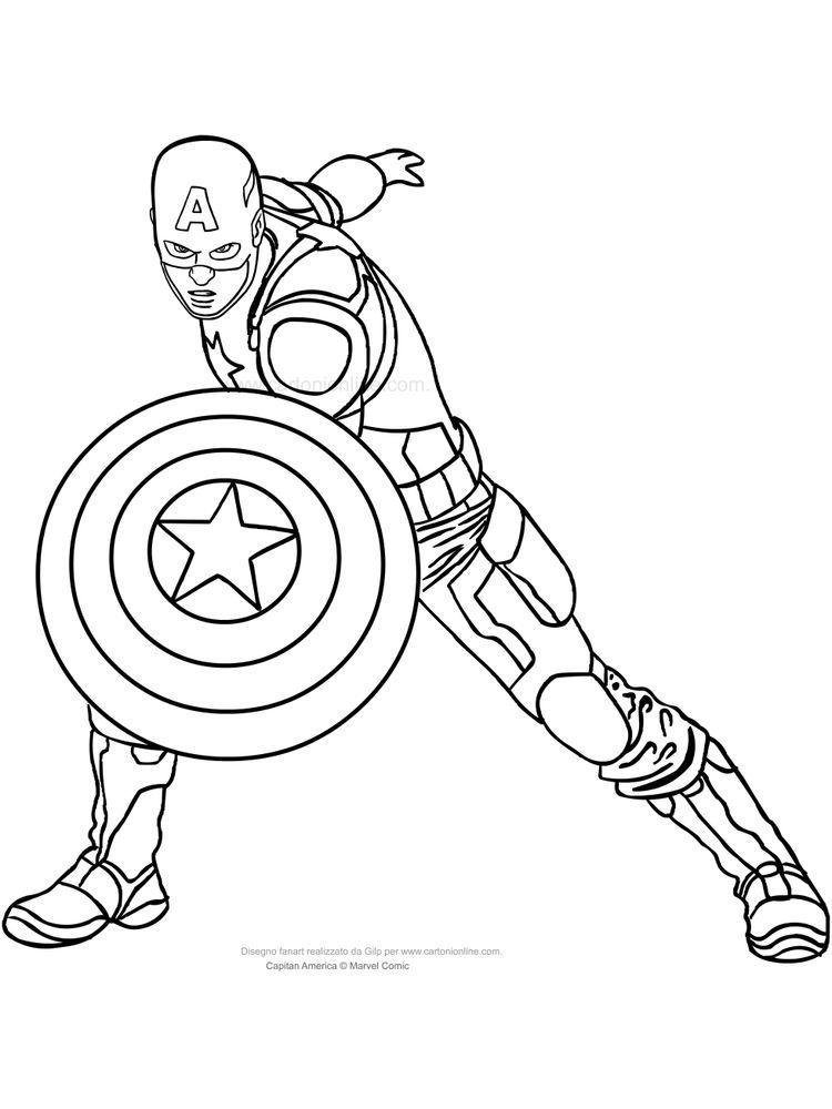 Captain America Coloring Pages