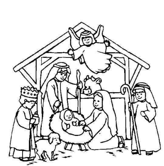 Nativity Coloring Page