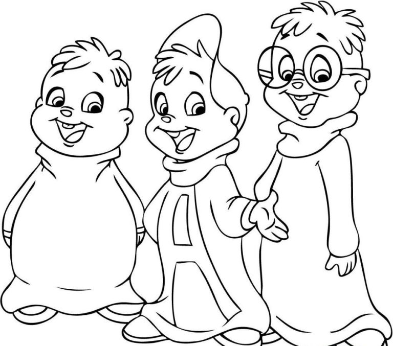 Alvin And The Chipmunks Coloring Pages