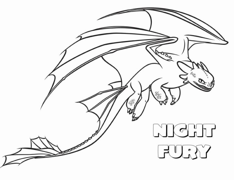 Light Fury Coloring Page