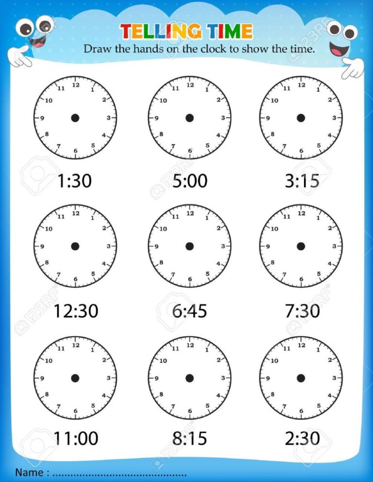 Telling Time Worksheets