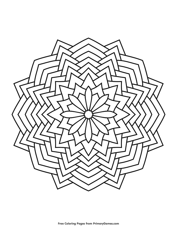 Mandala Free Online Coloring Pages For Adults