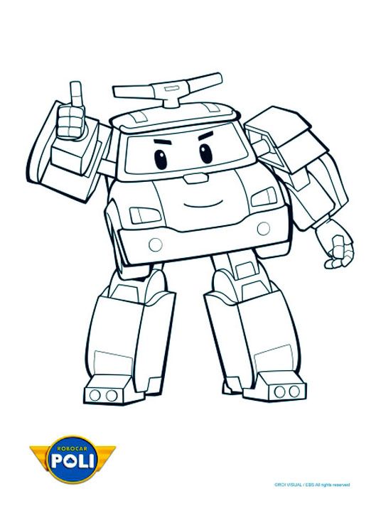 Robocar Poli Coloring Pages